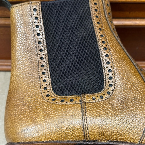 Loake 1880 Keswick Tan Leather Brogue Chelsea Boots Shoes Men's 7.5 US, NEW - Picture 6 of 11